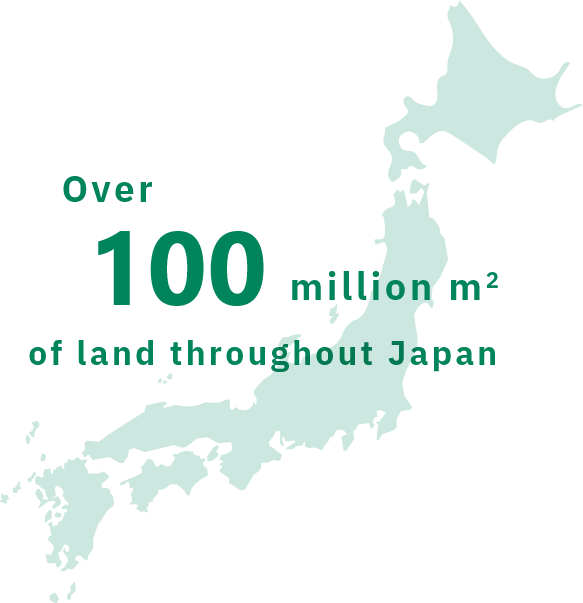 Owns more than 100 million square meters of land nationwide