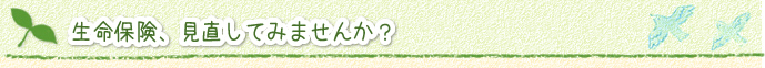 生命保険、見直してみませんか?